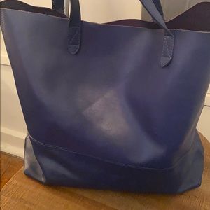 Blue Leather Tote Bag!